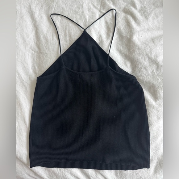 Pink Lily Black Ribbed Halter Neck Top NWOT - Picture 2 of 4